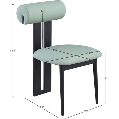 Dario Mint Vegan Leather Dining Chair, Set of 2