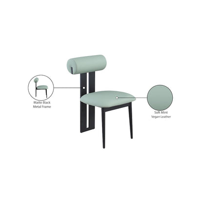 Dario Mint Vegan Leather Dining Chair, Set of 2
