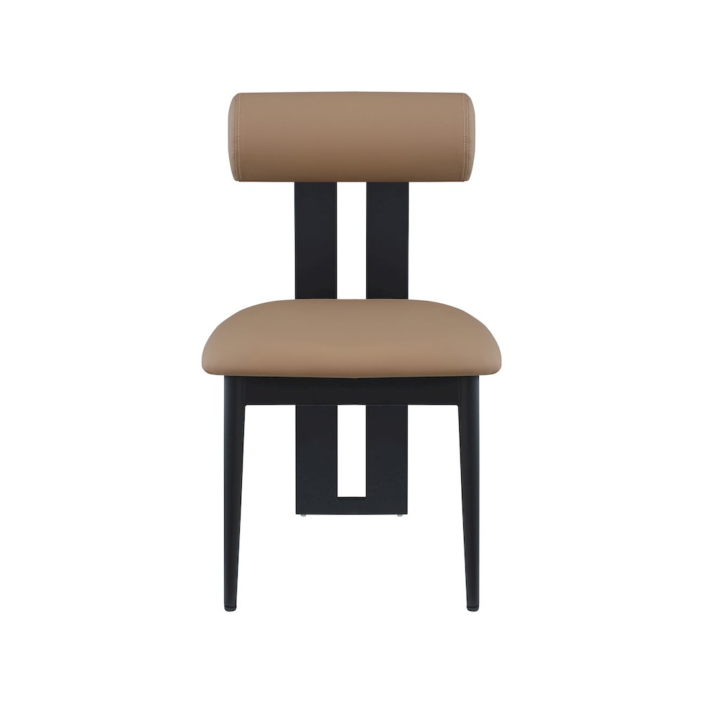 Dario Tan Vegan Leather Dining Chair, Set of 2