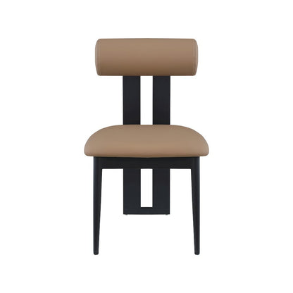 Dario Tan Vegan Leather Dining Chair, Set of 2