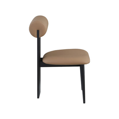 Dario Tan Vegan Leather Dining Chair, Set of 2