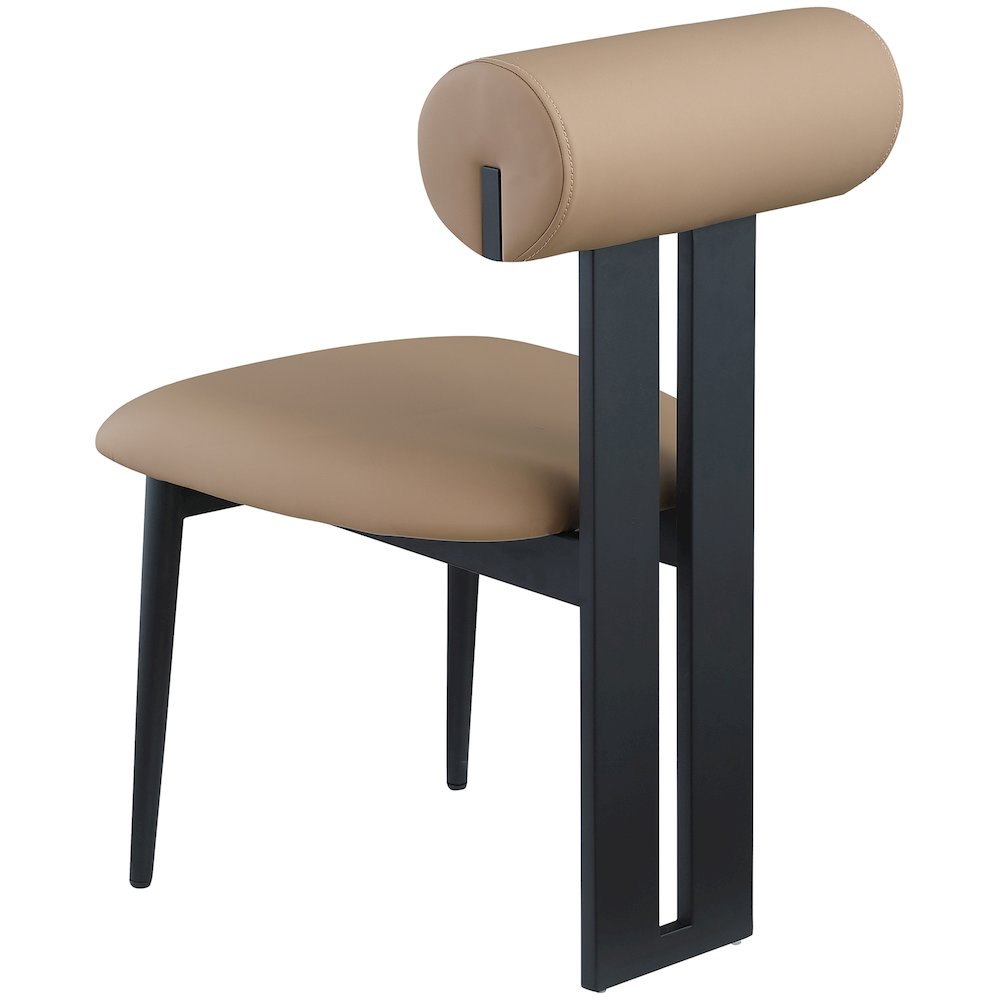 Dario Tan Vegan Leather Dining Chair, Set of 2