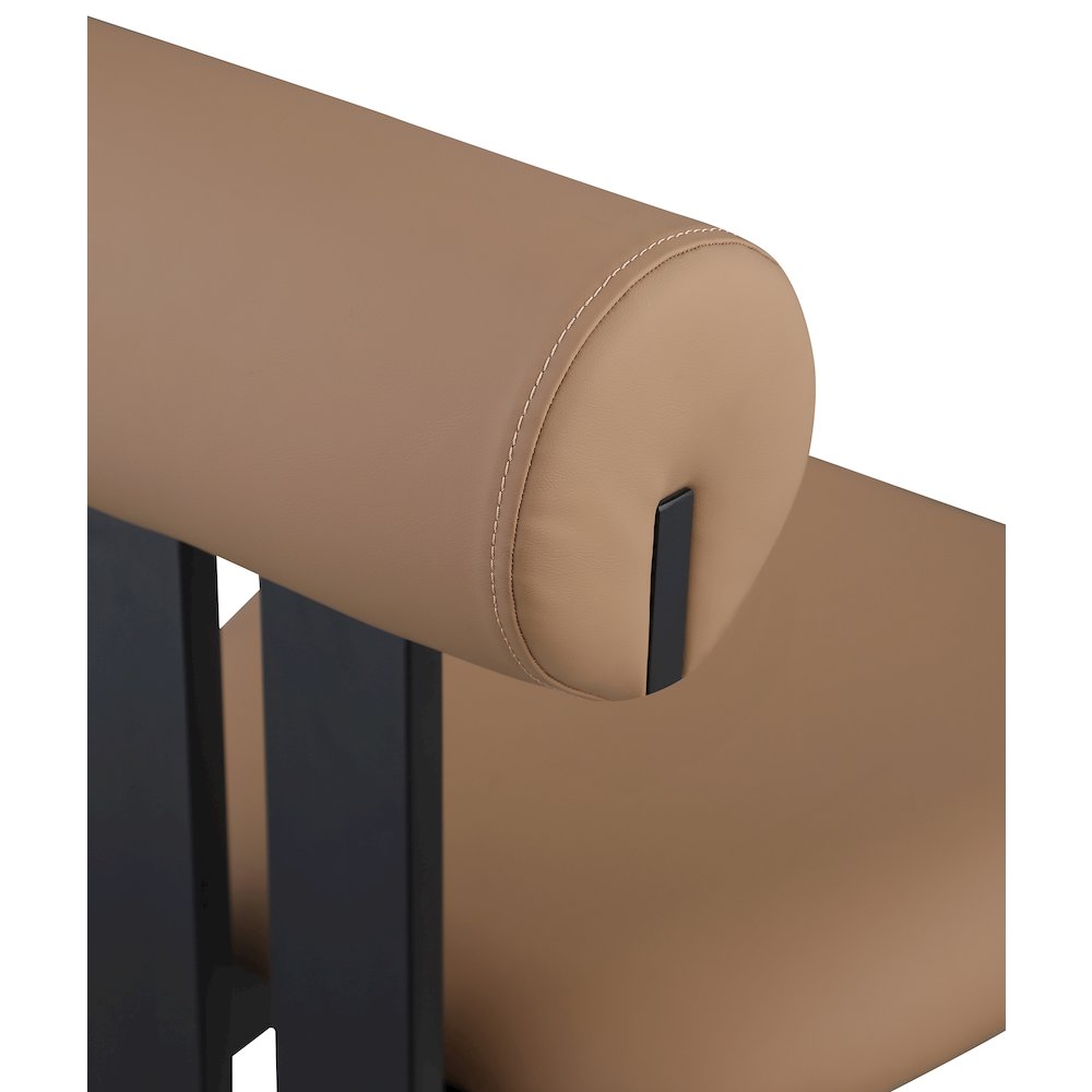 Dario Tan Vegan Leather Dining Chair, Set of 2