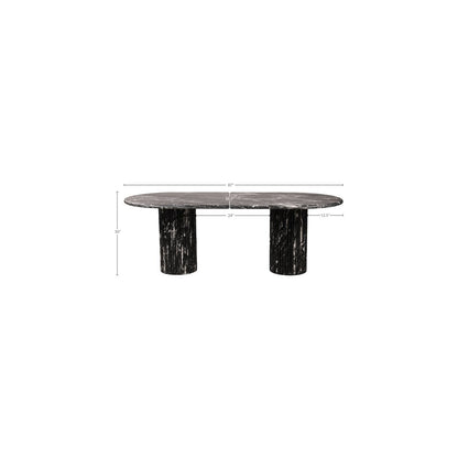 Messina Black Marble Dining Table