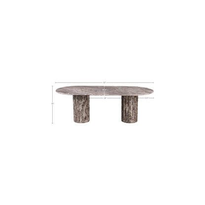 Messina Brown Marble Dining Table
