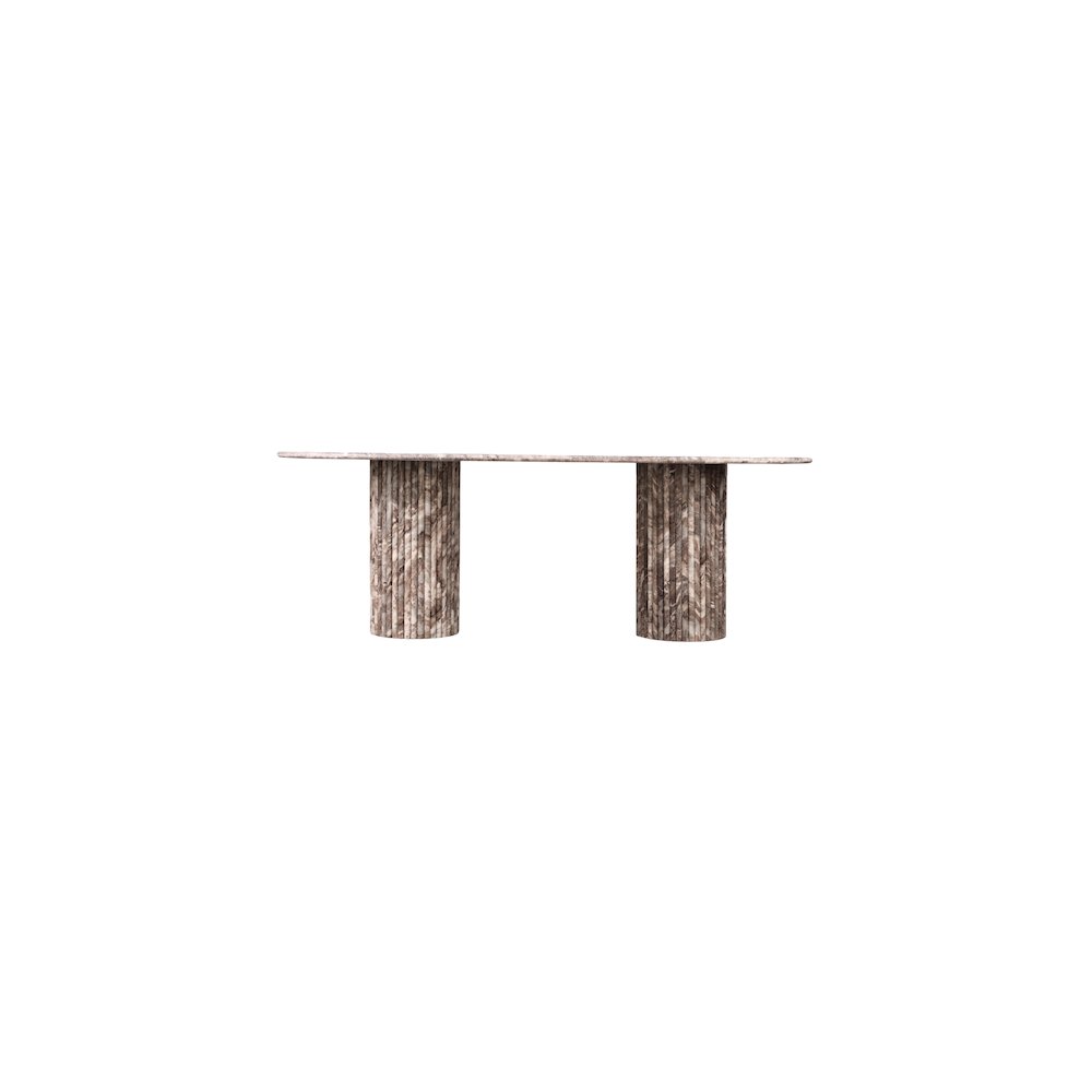 Messina Brown Marble Dining Table