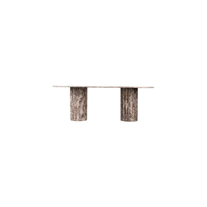 Messina Brown Marble Dining Table