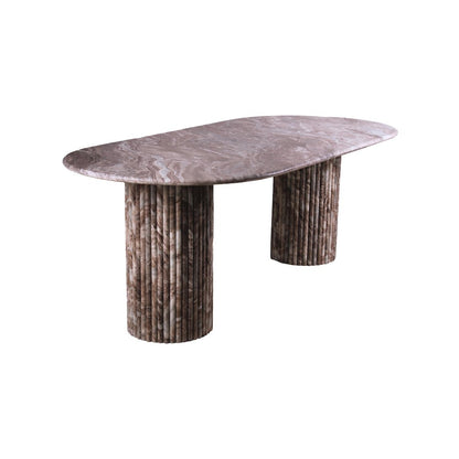 Messina Brown Marble Dining Table