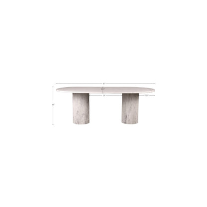 Messina White Marble Dining Table