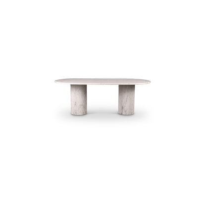 Messina White Marble Dining Table