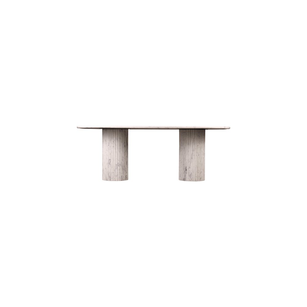 Messina White Marble Dining Table
