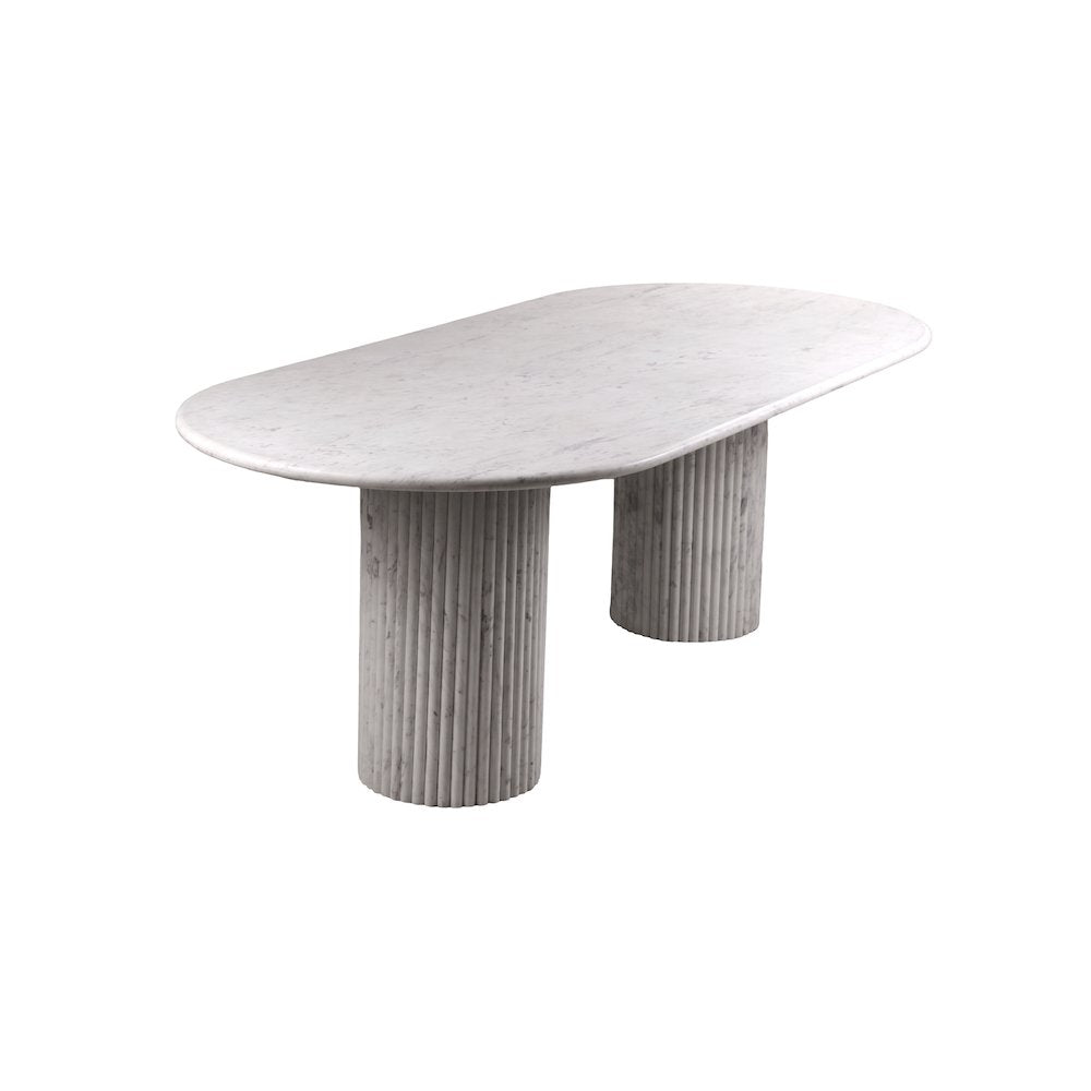 Messina White Marble Dining Table