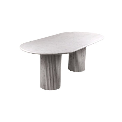 Messina White Marble Dining Table