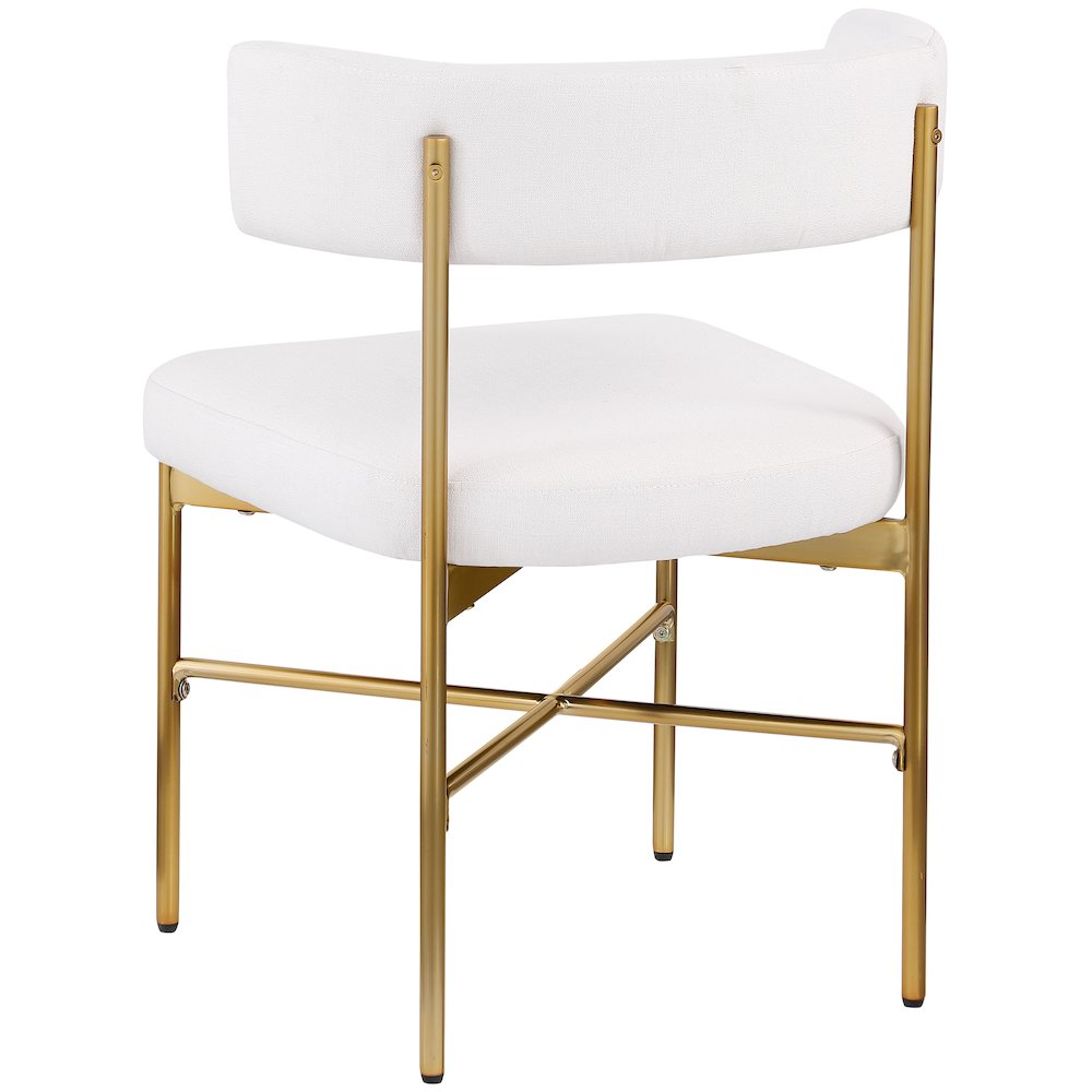 Rivage Cream Durable Linen Textured Fabric Dining Chair, Set of 2