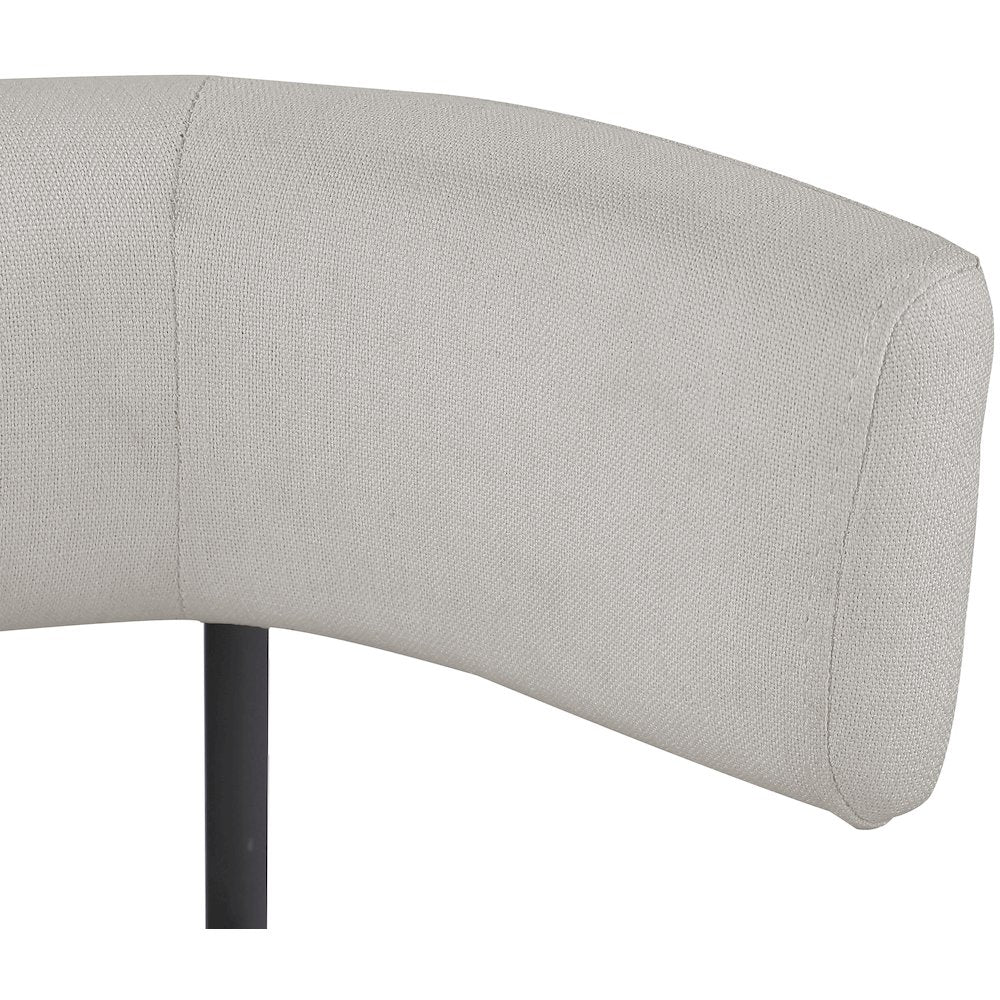 Rivage Beige Durable Linen Textured Fabric Dining Chair, Set of 2