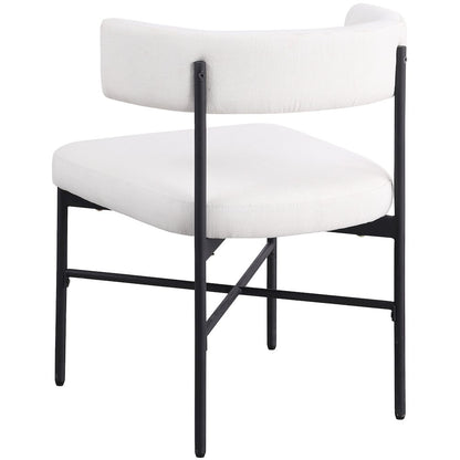 Rivage Cream Durable Linen Textured Fabric Dining Chair, Set of 2