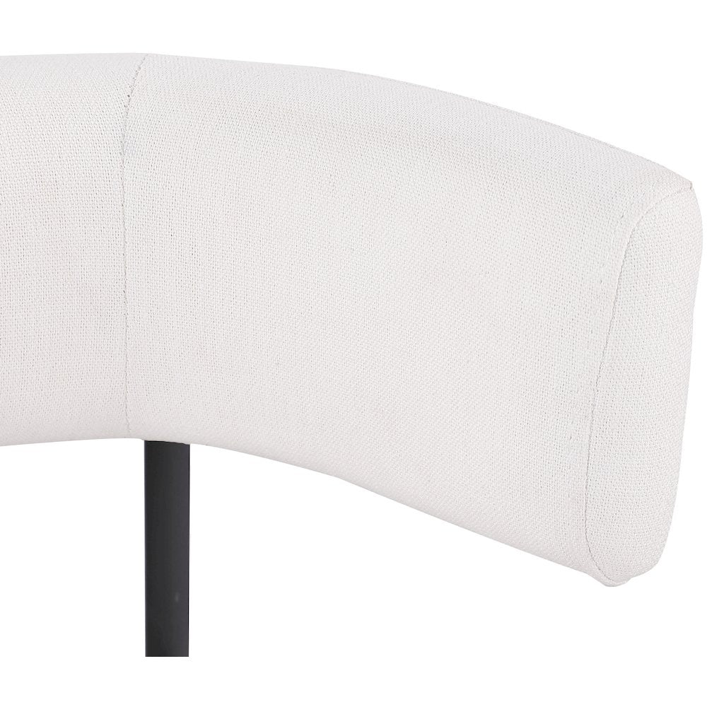 Rivage Cream Durable Linen Textured Fabric Dining Chair, Set of 2
