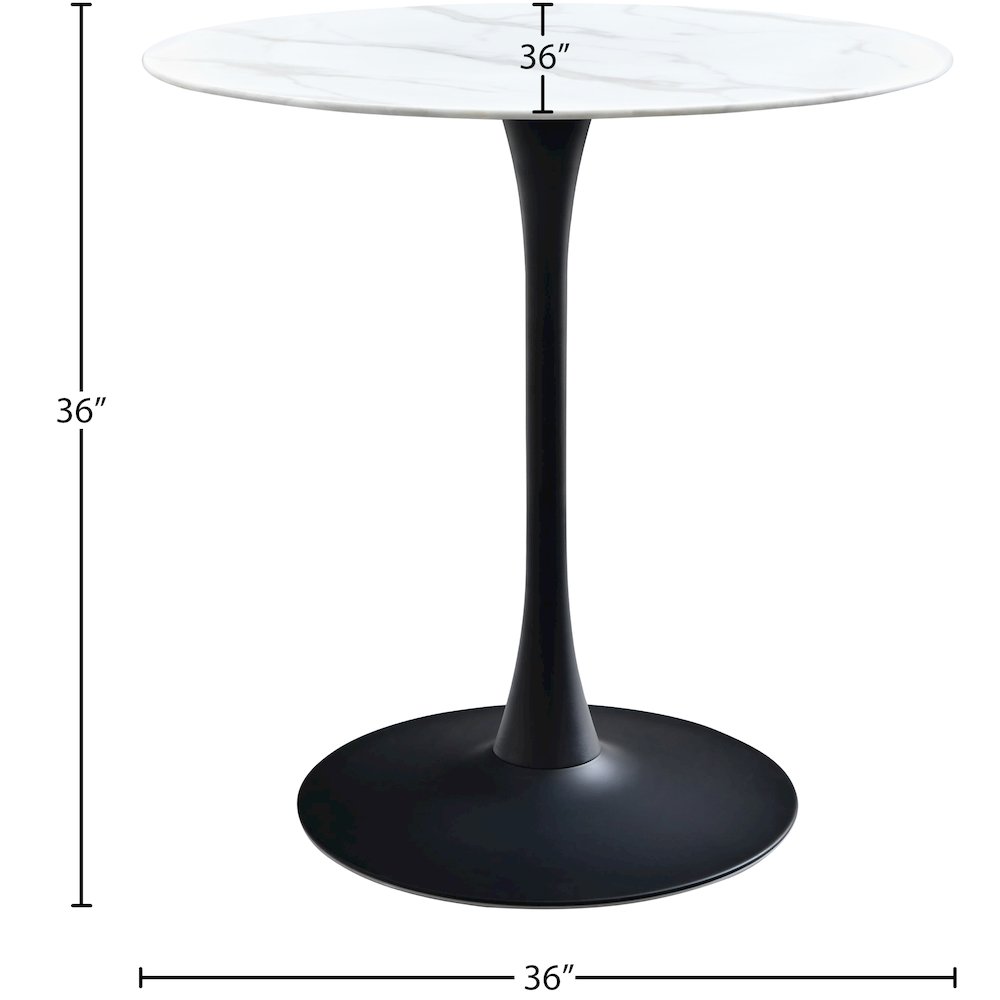 Holly Matte Black Counter Height Table