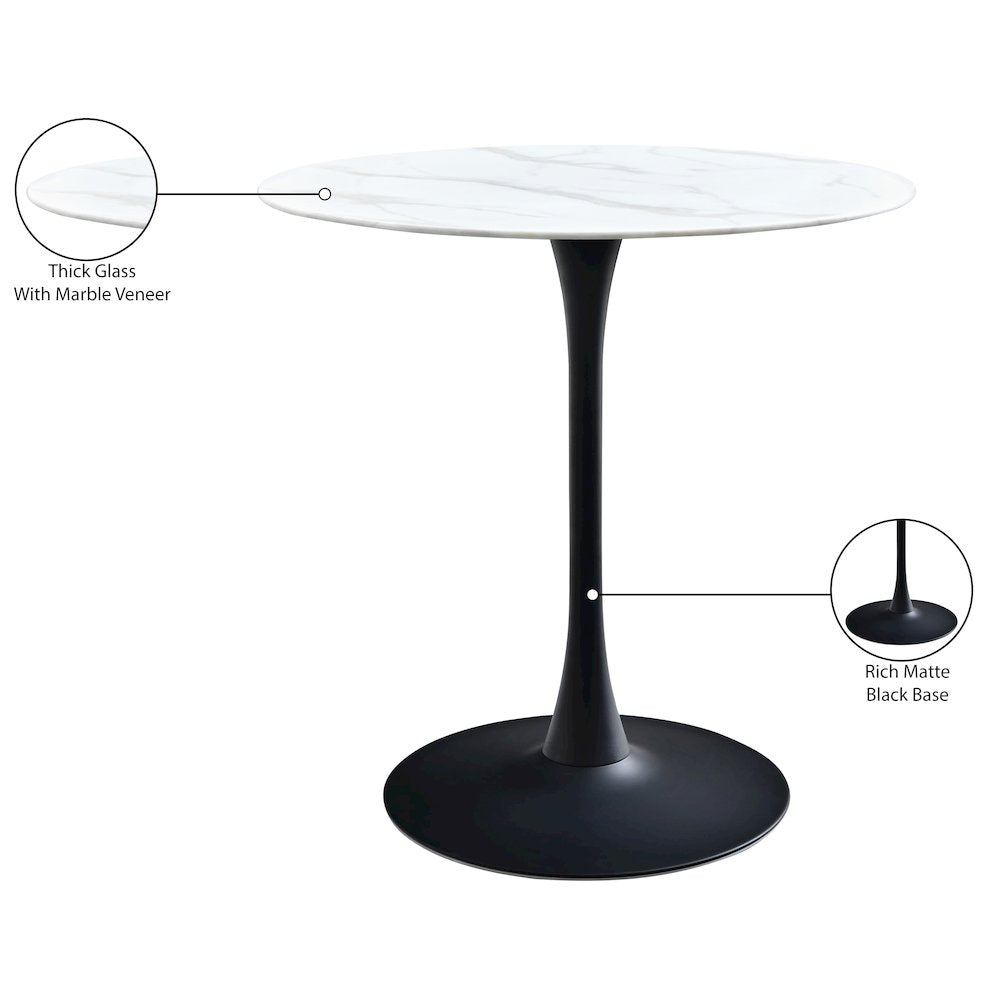 Holly Matte Black Counter Height Table
