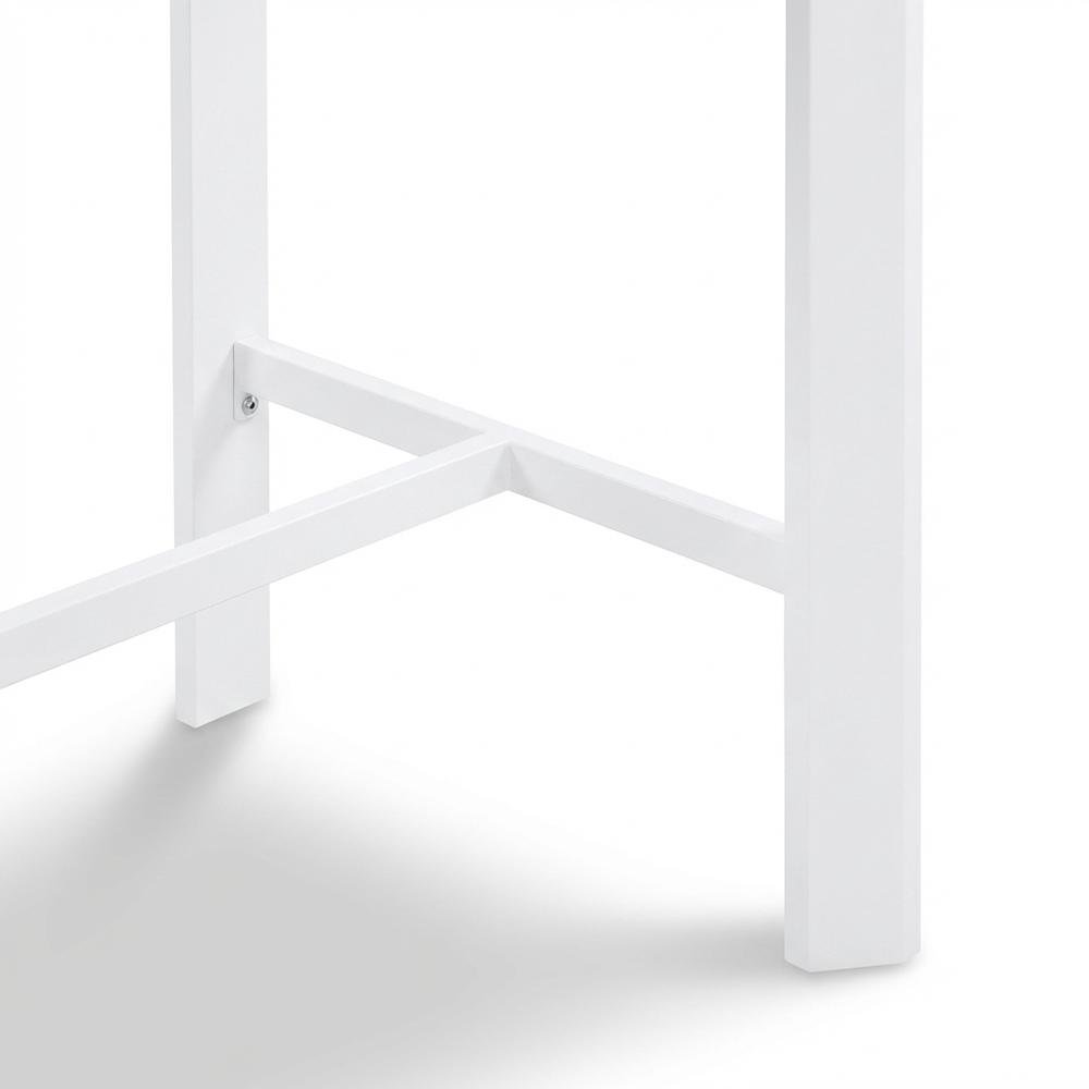 Brown Wood Look Outdoor Patio Table With Aluminum Frame And Contemporary Style
