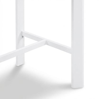 Brown Wood Look Outdoor Patio Table With Aluminum Frame And Contemporary Style