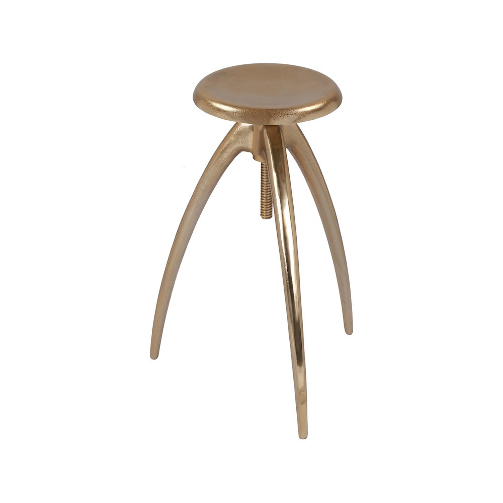 Clara Gold Aluminum Counter/Bar Stool