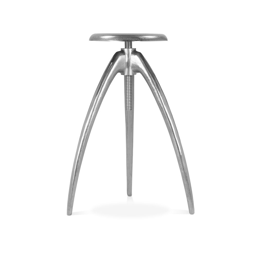 Clara Silver Aluminum Counter/Bar Stool