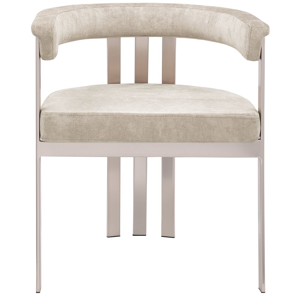 Marcello Beige Velvet Dining Chair, Set of 2