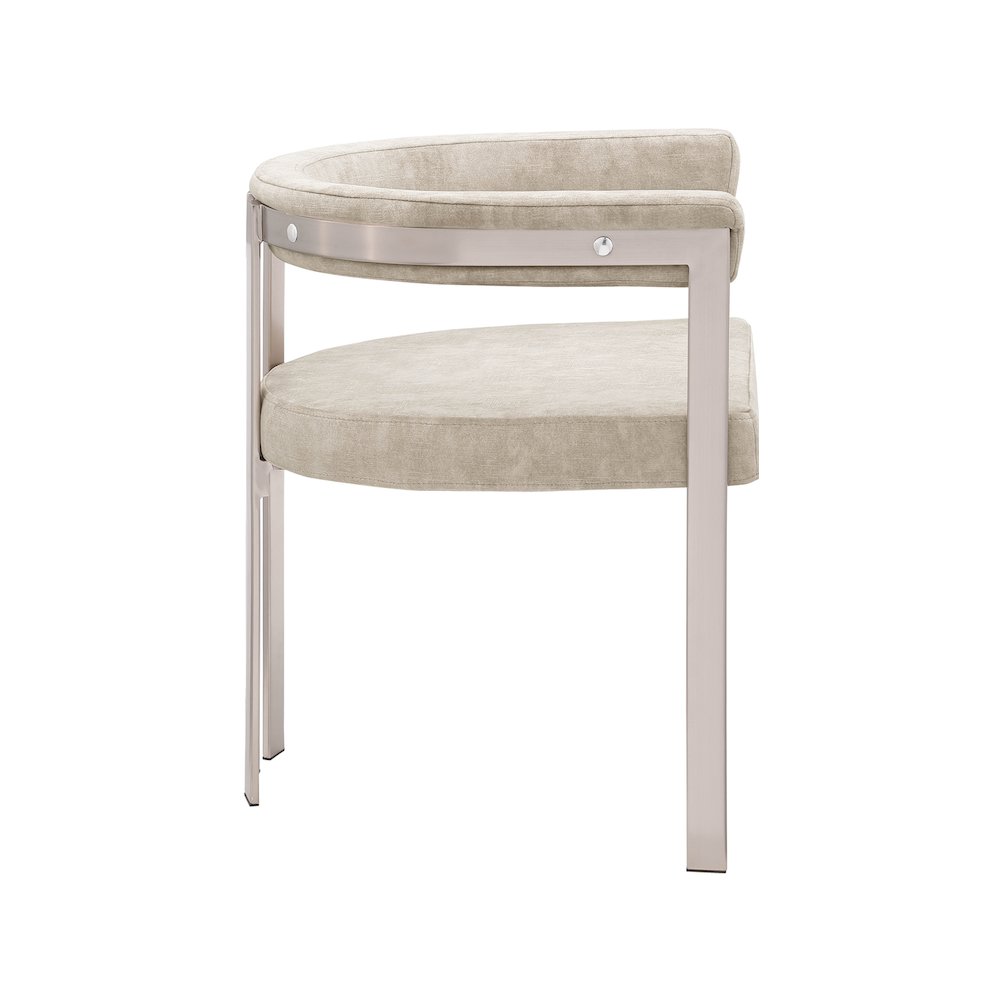 Marcello Beige Velvet Dining Chair, Set of 2