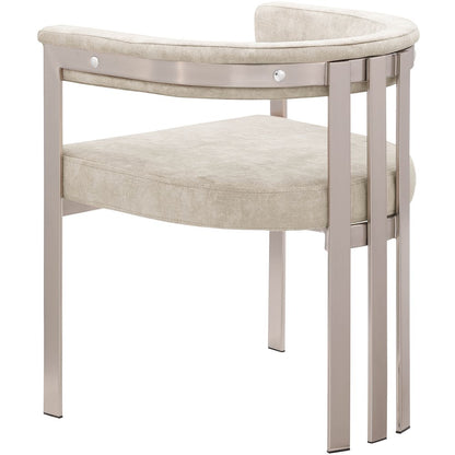 Marcello Beige Velvet Dining Chair, Set of 2