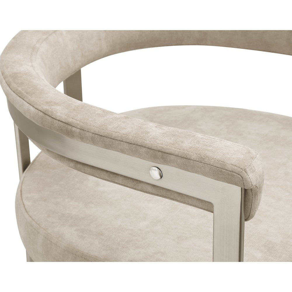 Marcello Beige Velvet Dining Chair, Set of 2