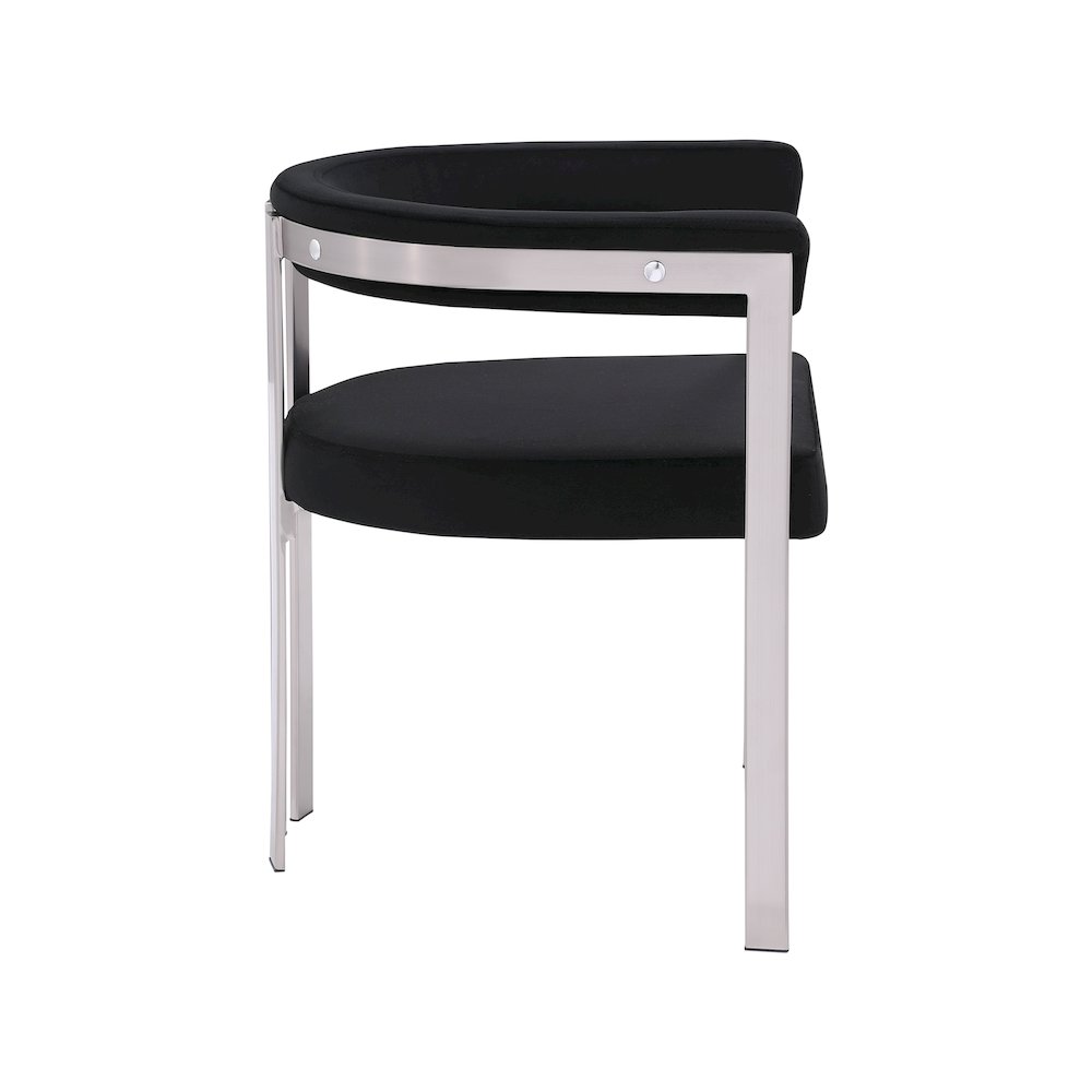 Marcello Black Velvet Dining Chair, Set of 2