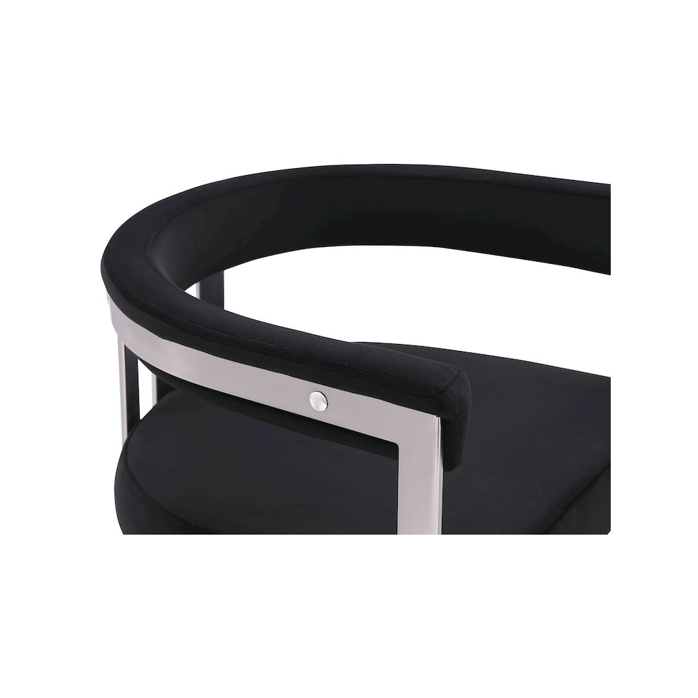 Marcello Black Velvet Dining Chair, Set of 2