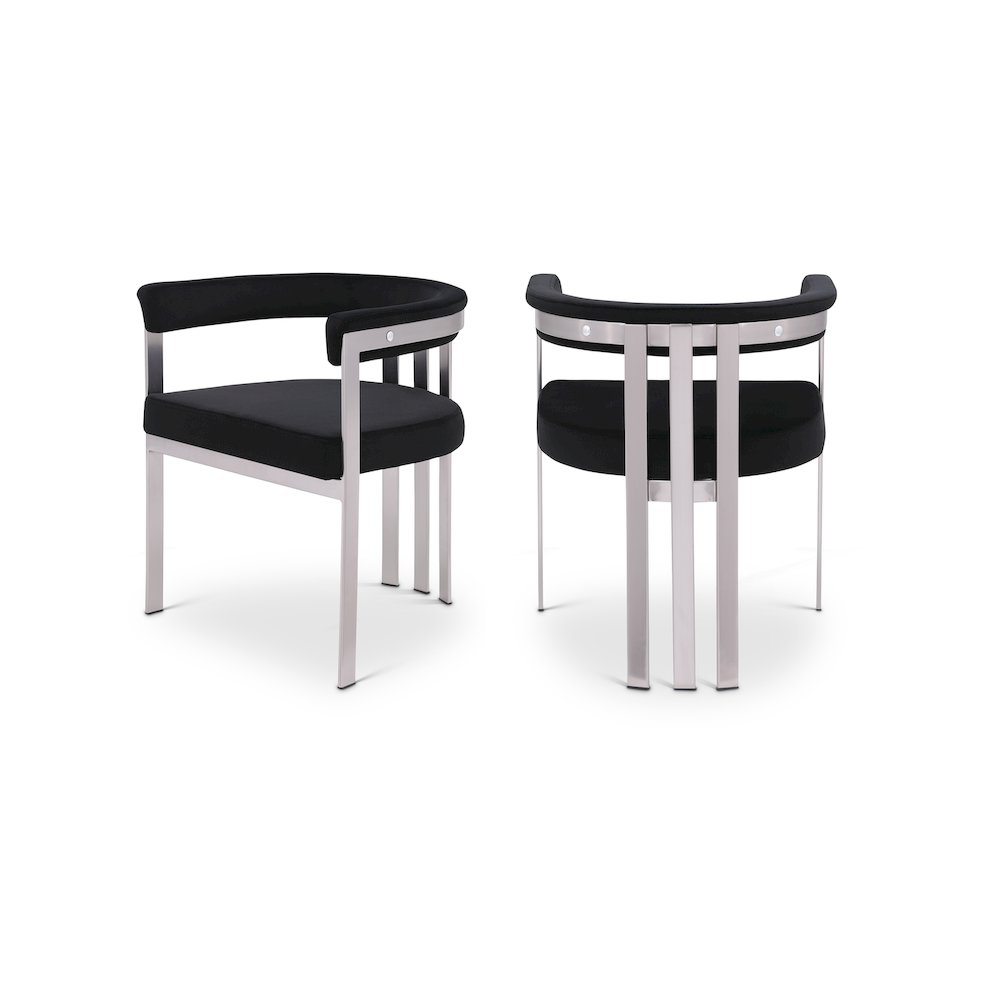 Marcello Black Velvet Dining Chair, Set of 2