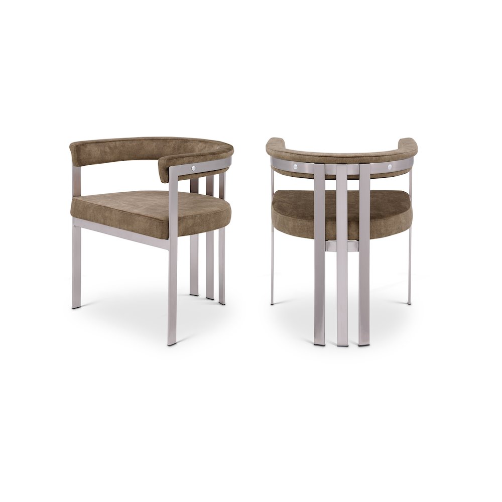 Marcello Brown Velvet Dining Chair, Set of 2
