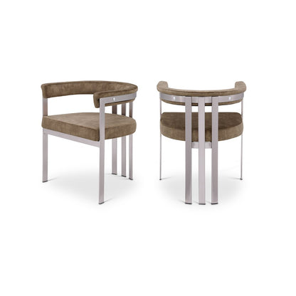 Marcello Brown Velvet Dining Chair, Set of 2