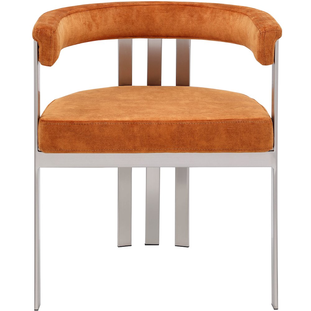 Marcello Cognac Velvet Dining Chair, Set of 2