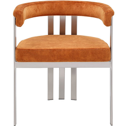 Marcello Cognac Velvet Dining Chair, Set of 2