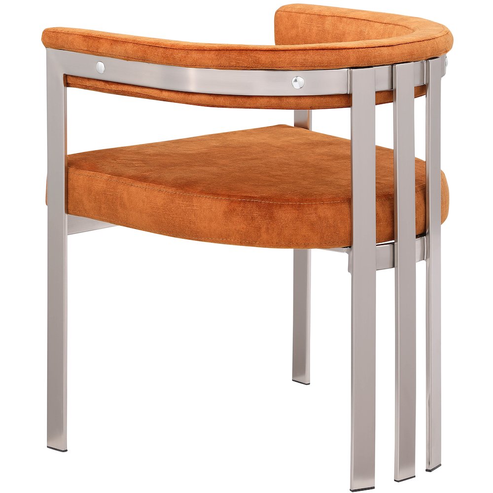 Marcello Cognac Velvet Dining Chair, Set of 2
