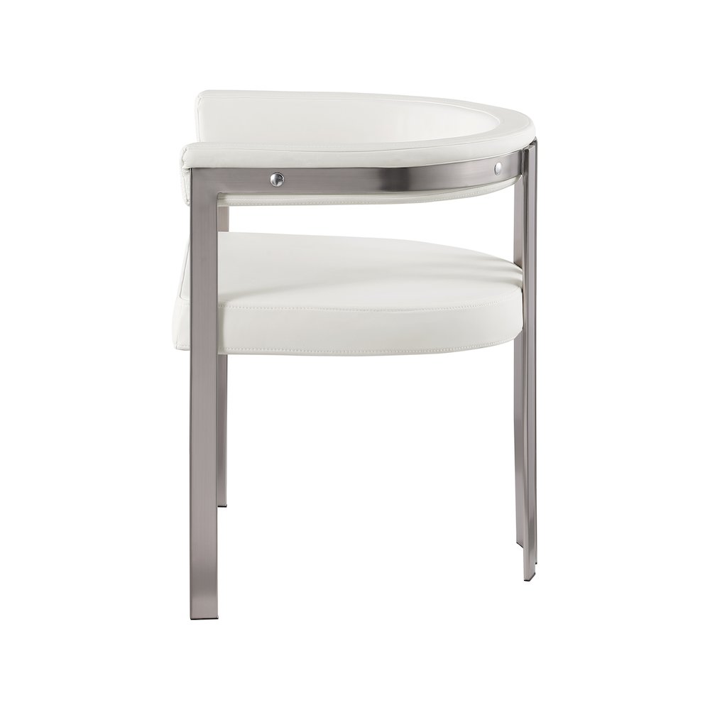 Marcello Cream Vegan Leather Dining Chair, Set of 2
