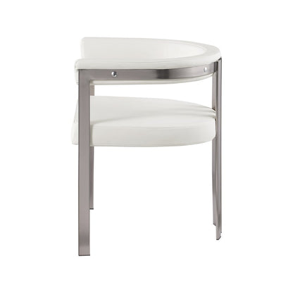 Marcello Cream Vegan Leather Dining Chair, Set of 2