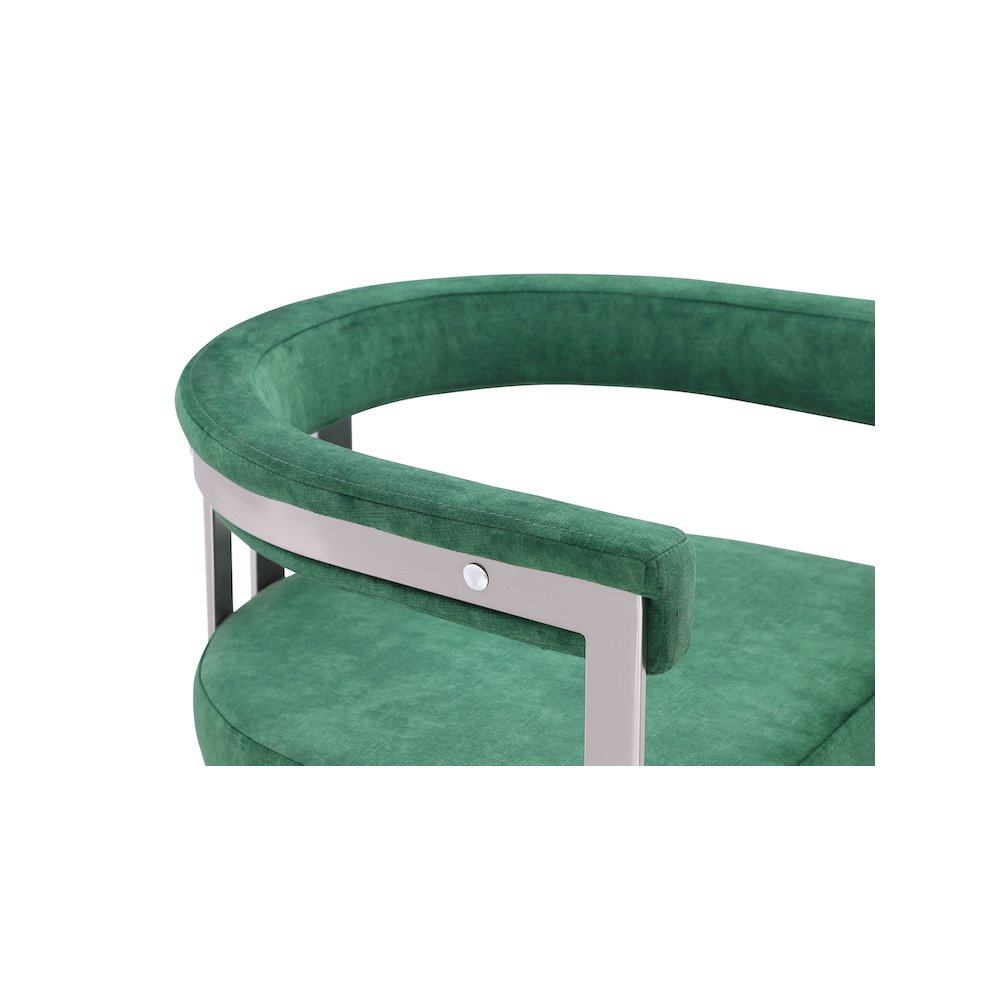 Marcello Green Velvet Dining Chair, Set of 2