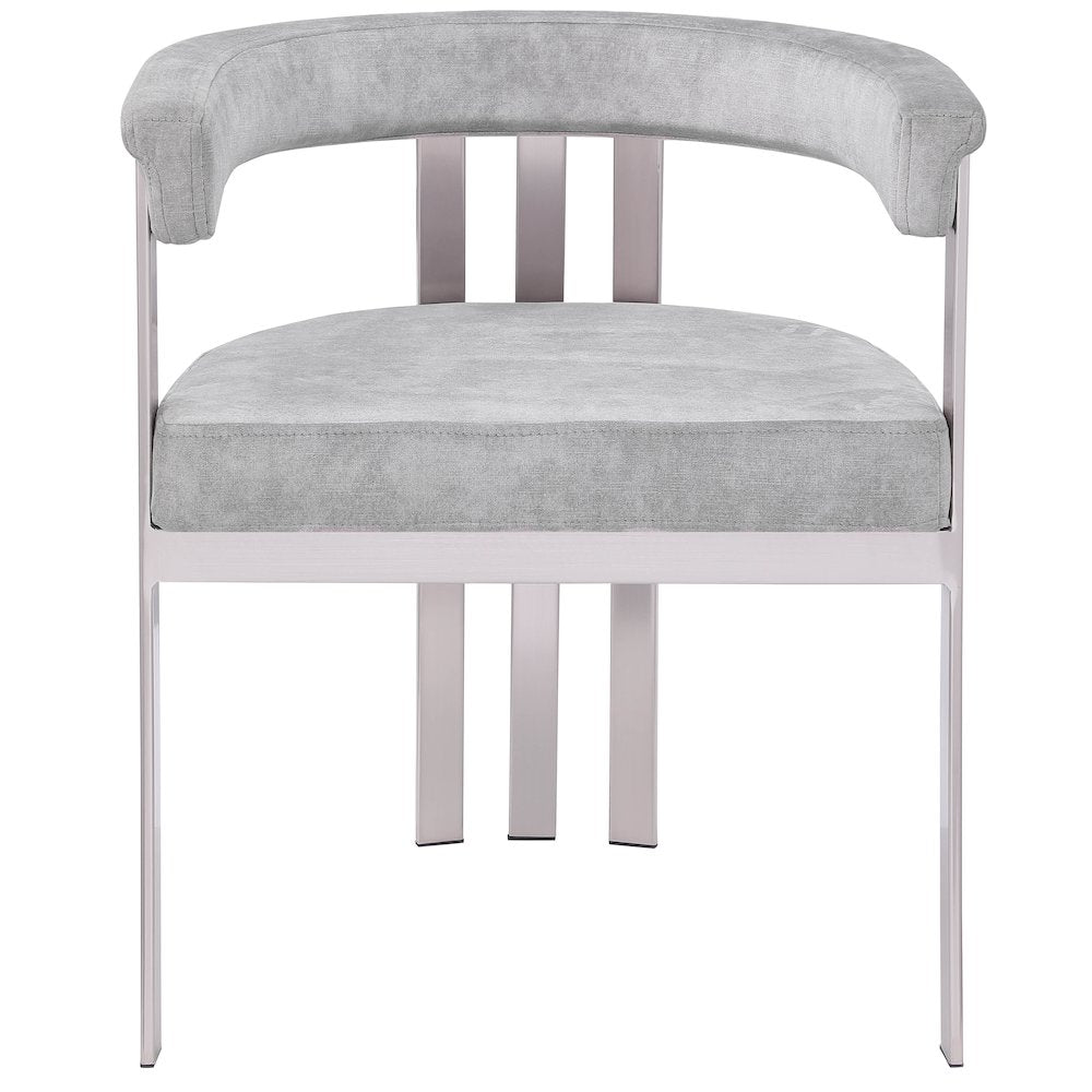 Marcello Grey Velvet Dining Chair, Set of 2