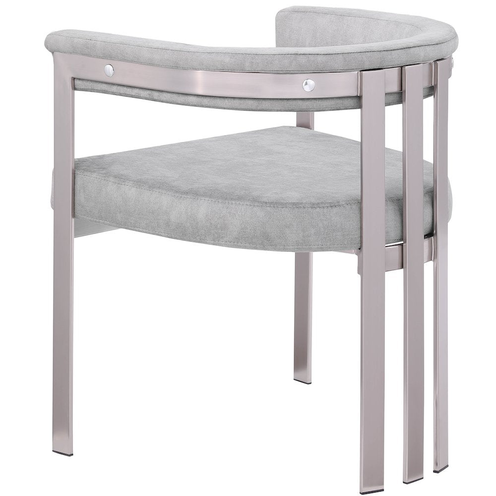 Marcello Grey Velvet Dining Chair, Set of 2