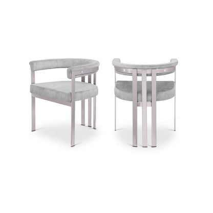 Marcello Grey Velvet Dining Chair, Set of 2