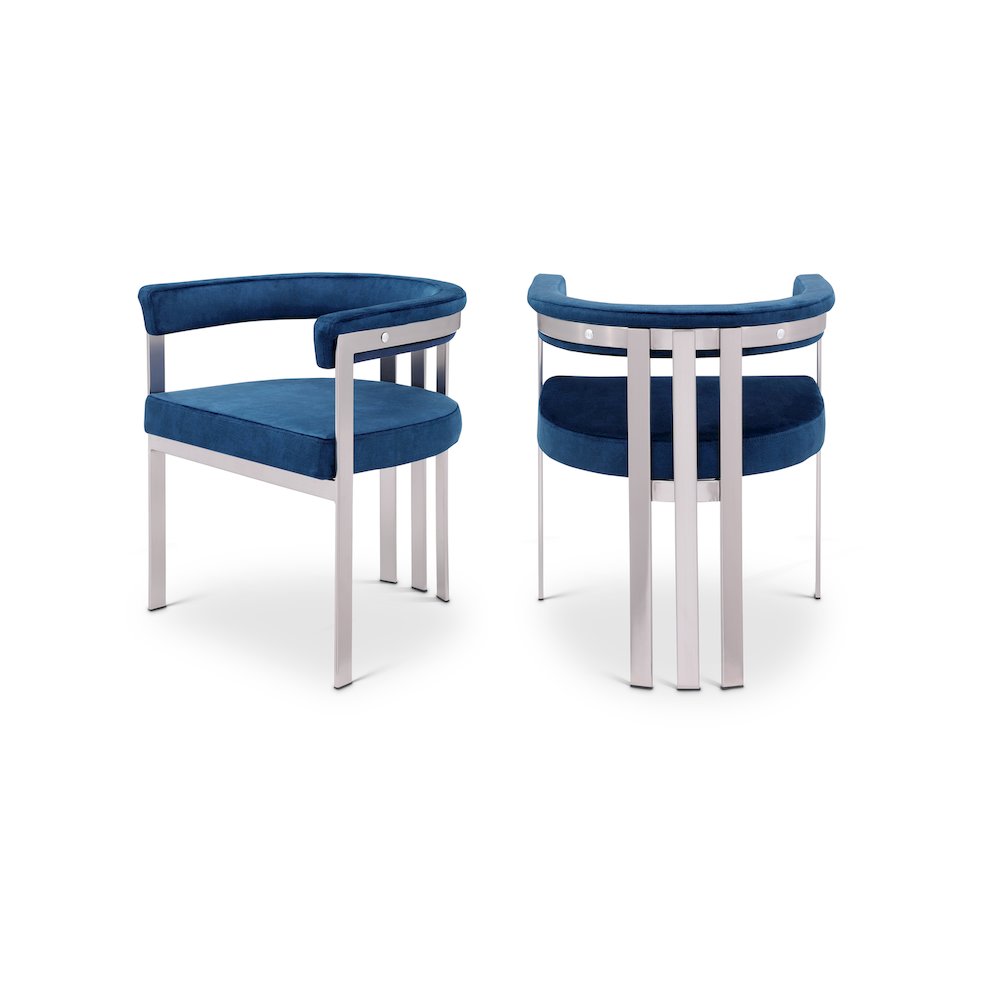 Marcello Navy Velvet Dining Chair, Set of 2