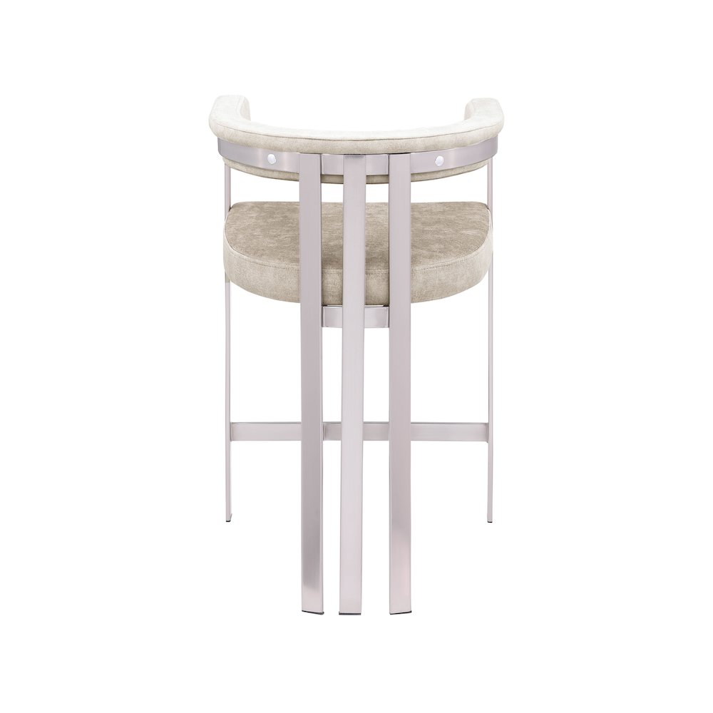 Marcello Beige Velvet Counter Stool, Set of 2