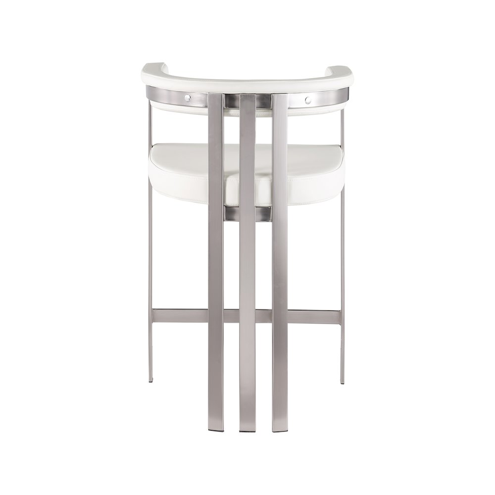 Marcello Cream Vegan Leather Counter Stool, Set of 2