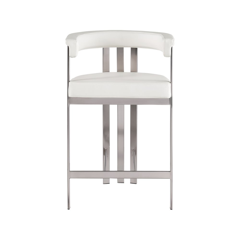 Marcello Cream Vegan Leather Counter Stool, Set of 2