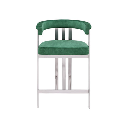 Marcello Green Velvet Counter Stool, Set of 2